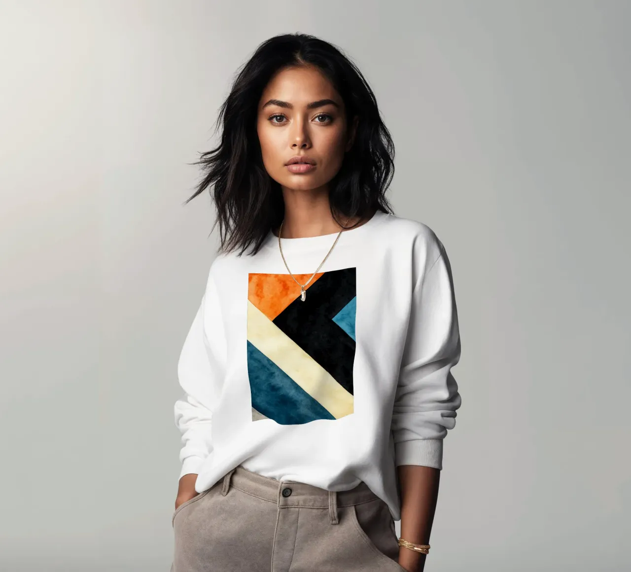 linea astratta geometrica semplice felpa da arkhanz