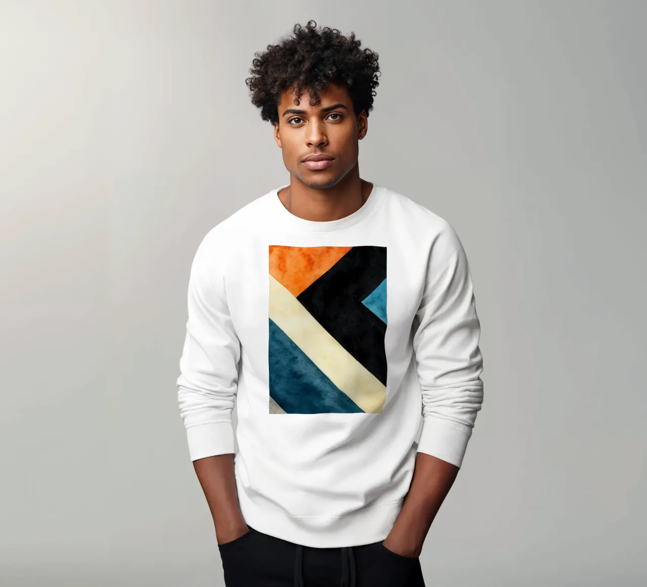 abstrait géométrique simple ligne sweat de arkhanz
