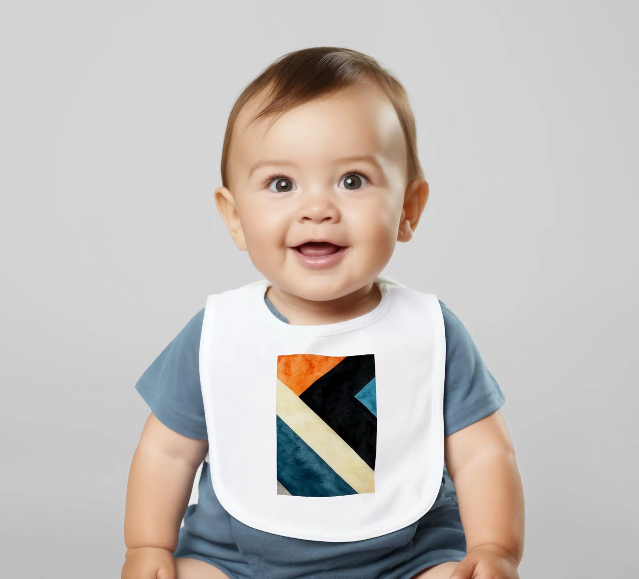 abstract geometric simple line baby bib by arkhanz