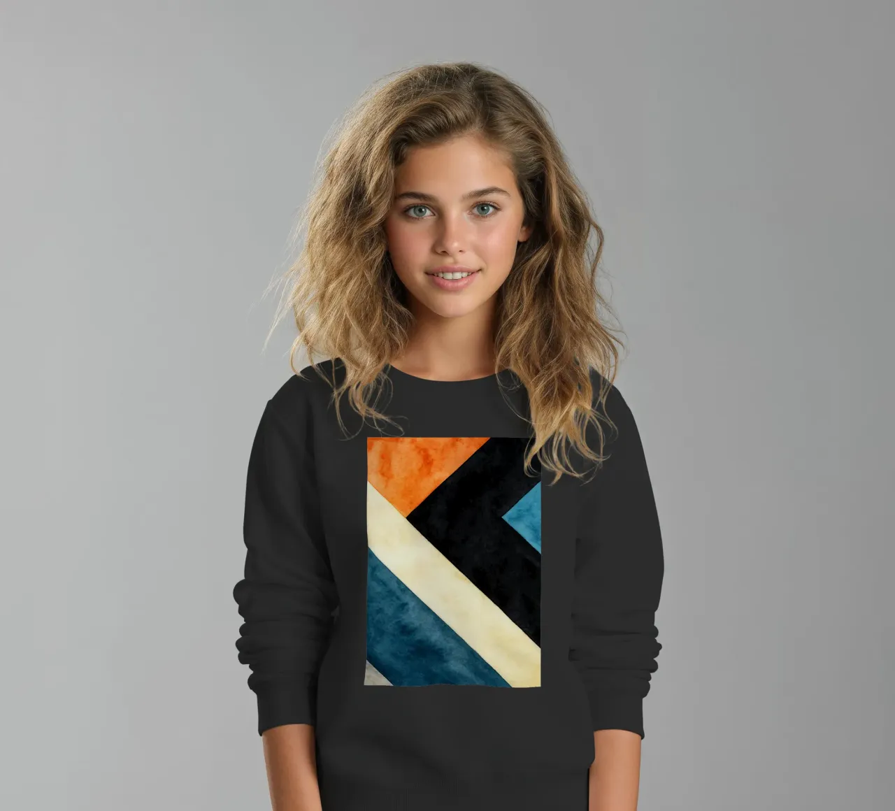 linea astratta geometrica semplice felpa bambino da arkhanz