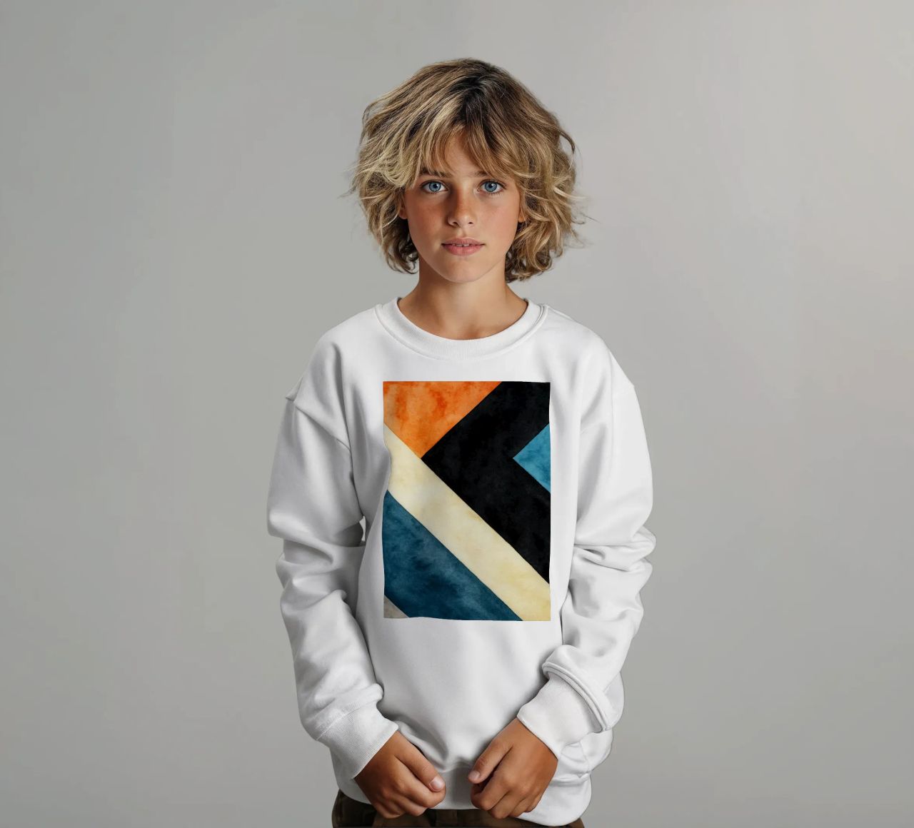 linea astratta geometrica semplice felpa bambino da arkhanz