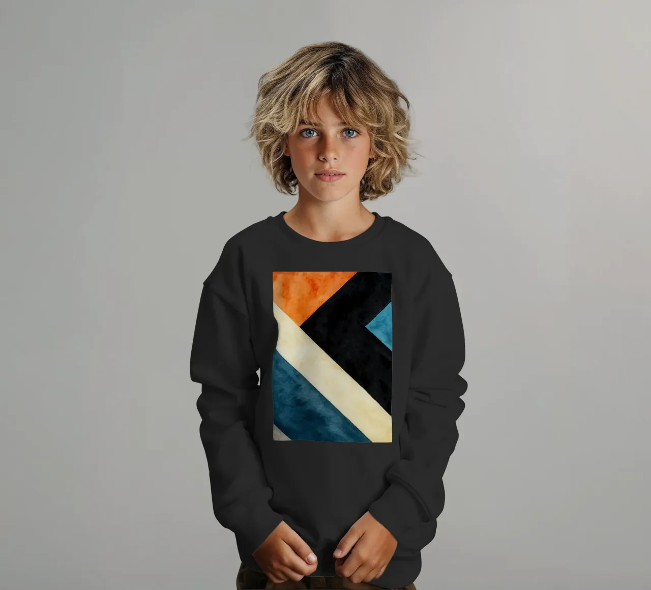 linea astratta geometrica semplice felpa bambino da arkhanz