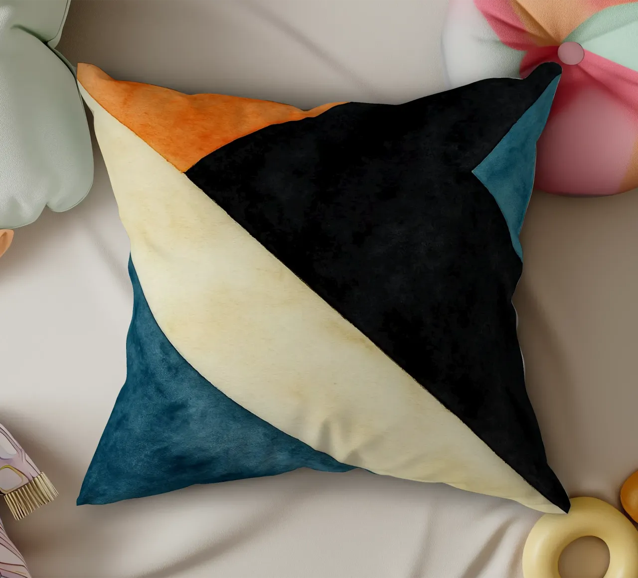 linea astratta geometrica semplice cuscino da arkhanz