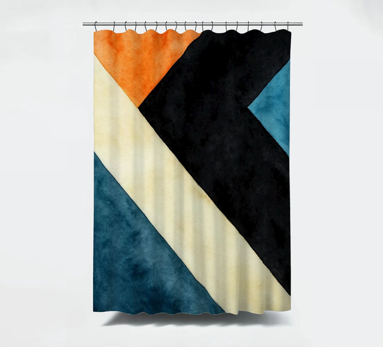 abstract geometric simple line shower curtain by arkhanz