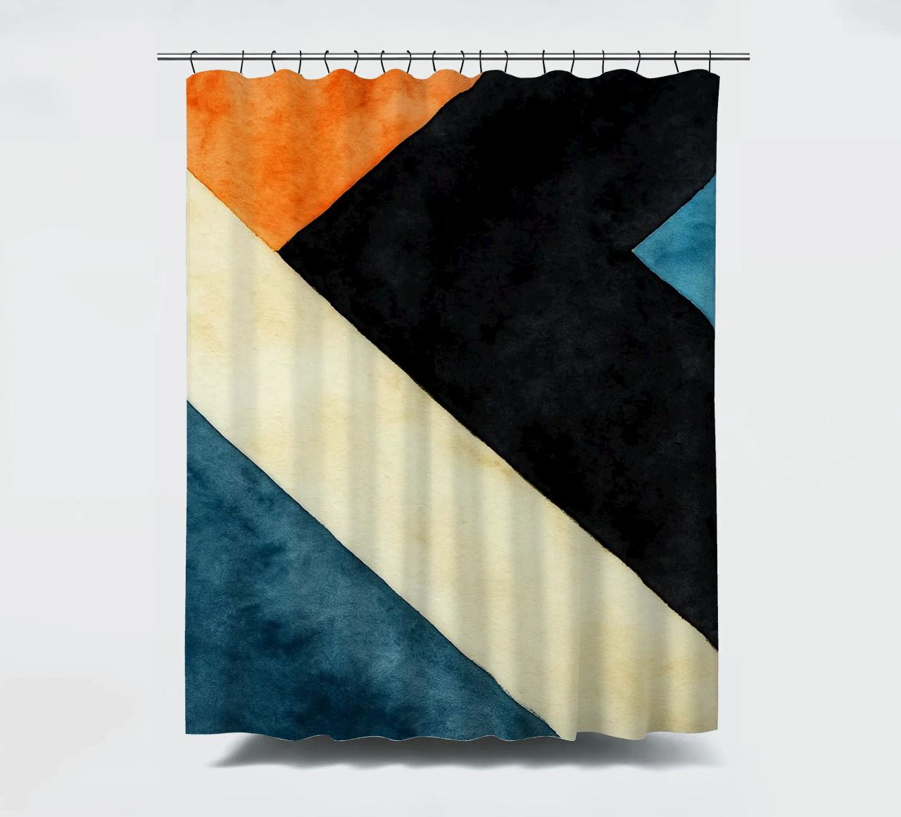 abstract geometric simple line shower curtain by arkhanz