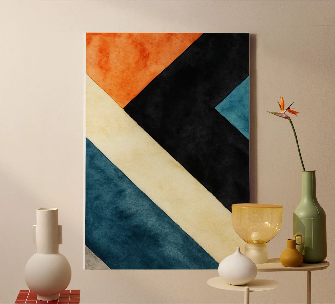 abstract geometric simple line canvas by arkhanz