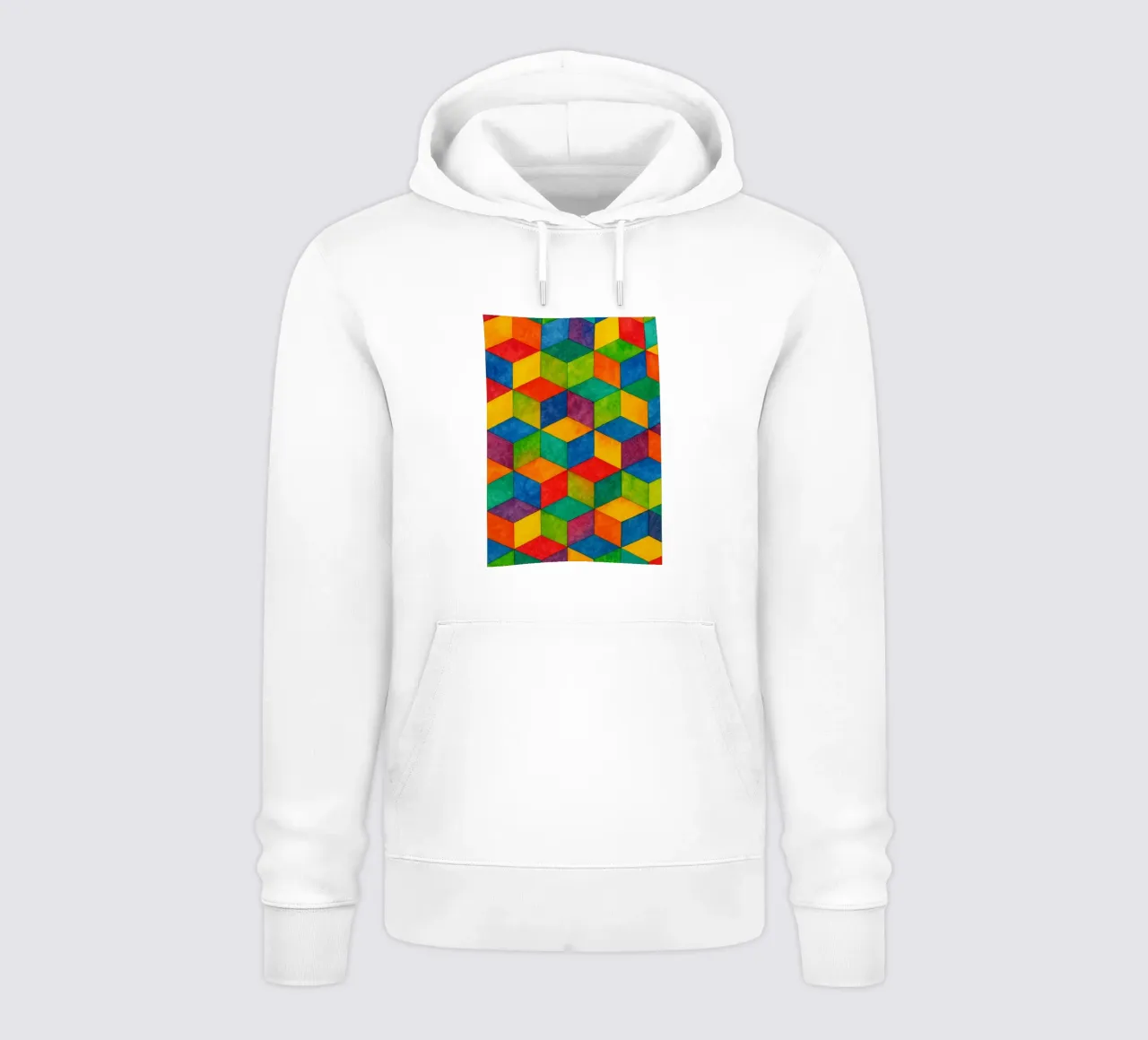 linea geometrica astratta esagonale piccola felpa con cappuccio da arkhanz