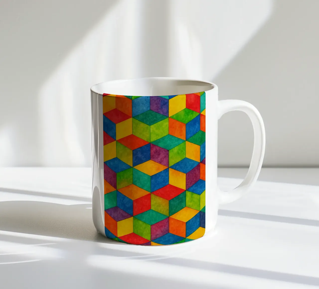 linea geometrica astratta esagonale piccola tazza in ceramica da arkhanz