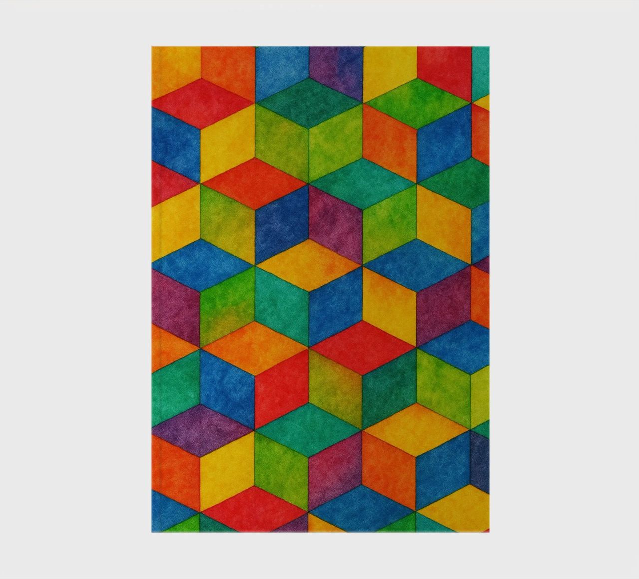 abstract geometric small hexagonal line notebook by arkhanz