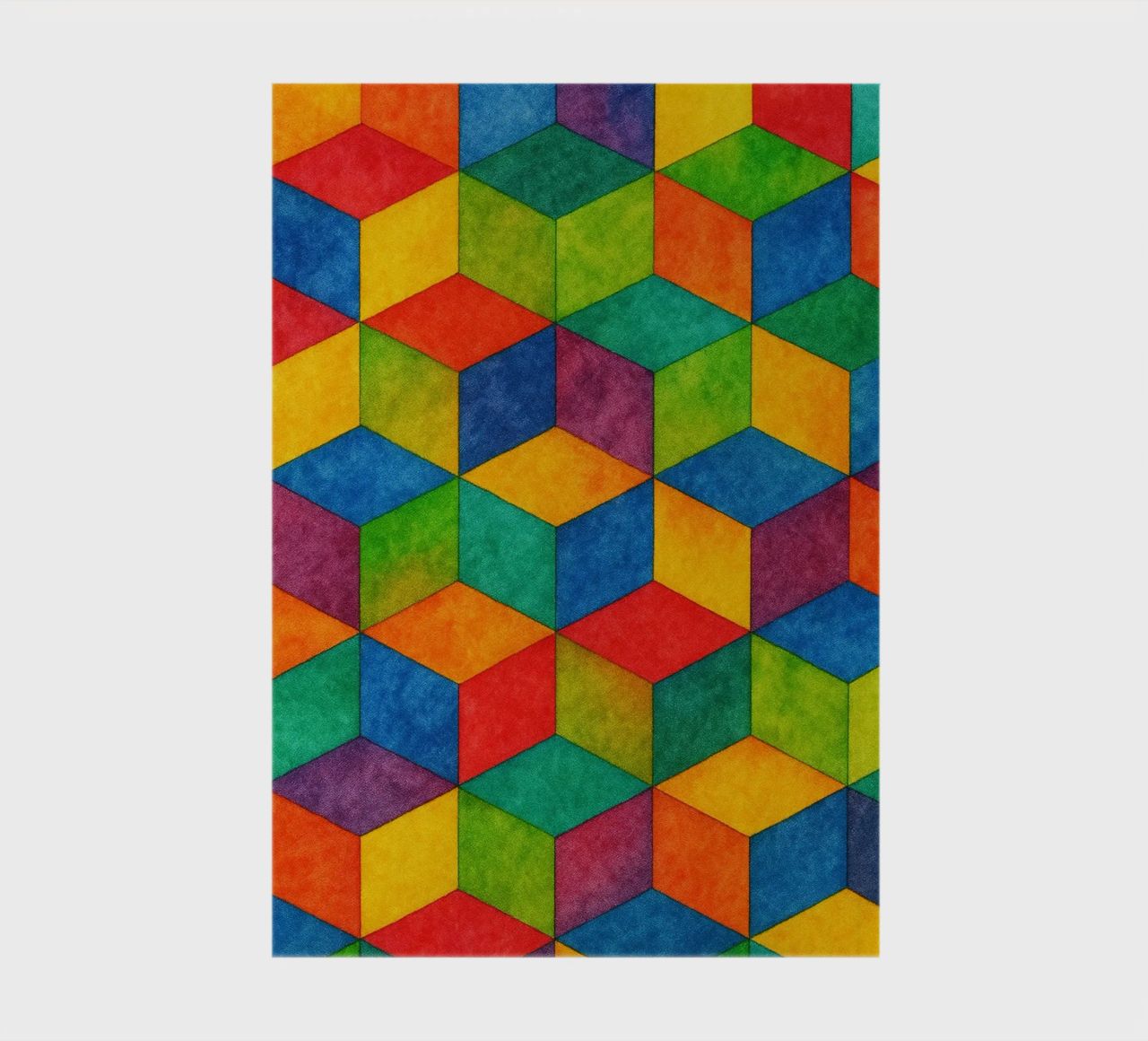 abstract geometric small hexagonal line notebook by arkhanz