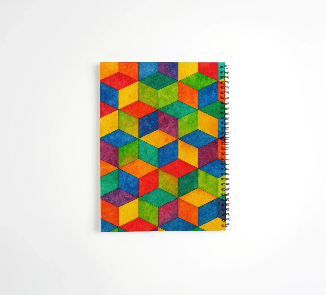 abstract geometric small hexagonal line spiral notebook by arkhanz