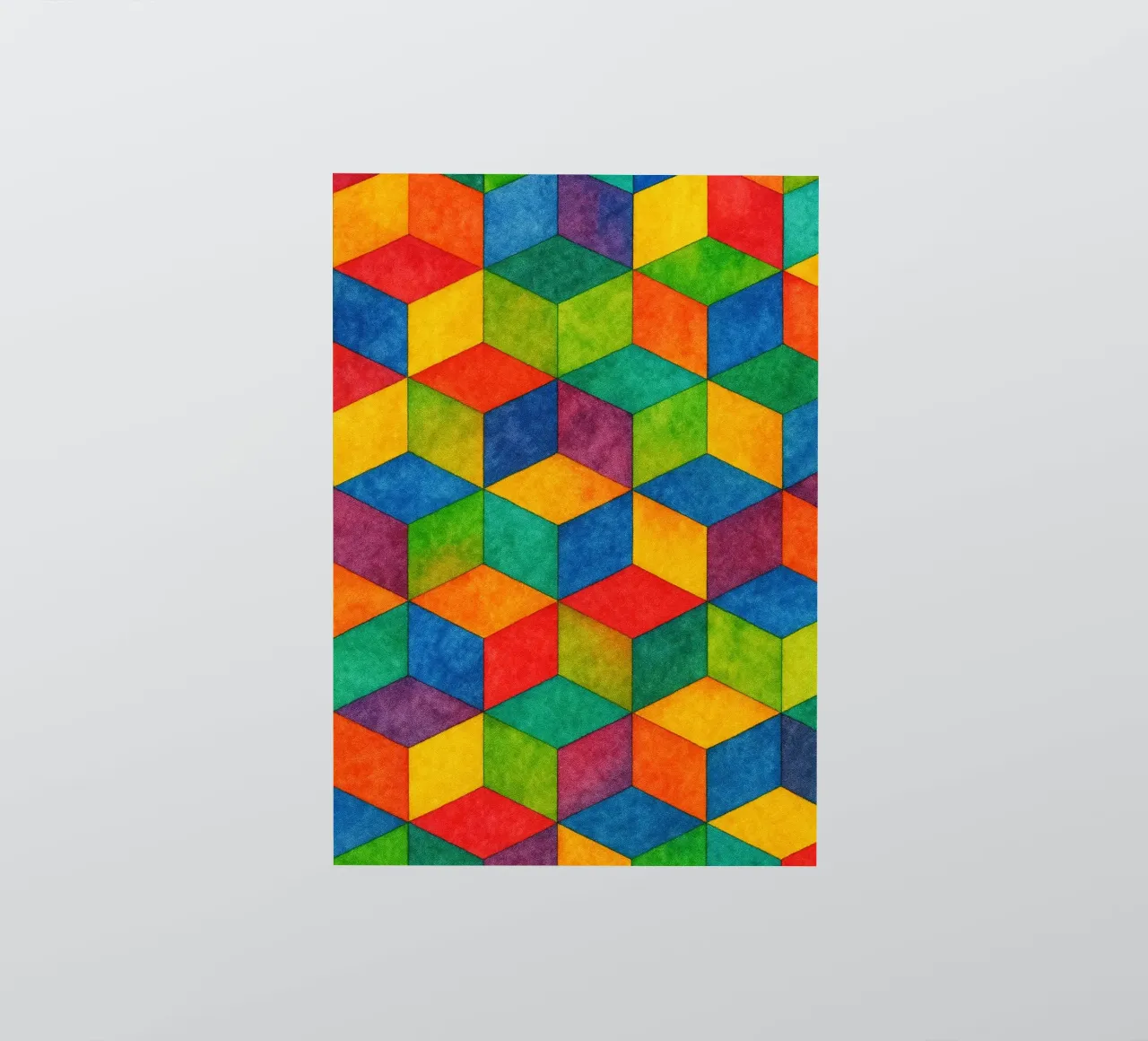 abstract geometric small hexagonal line sticker by arkhanz