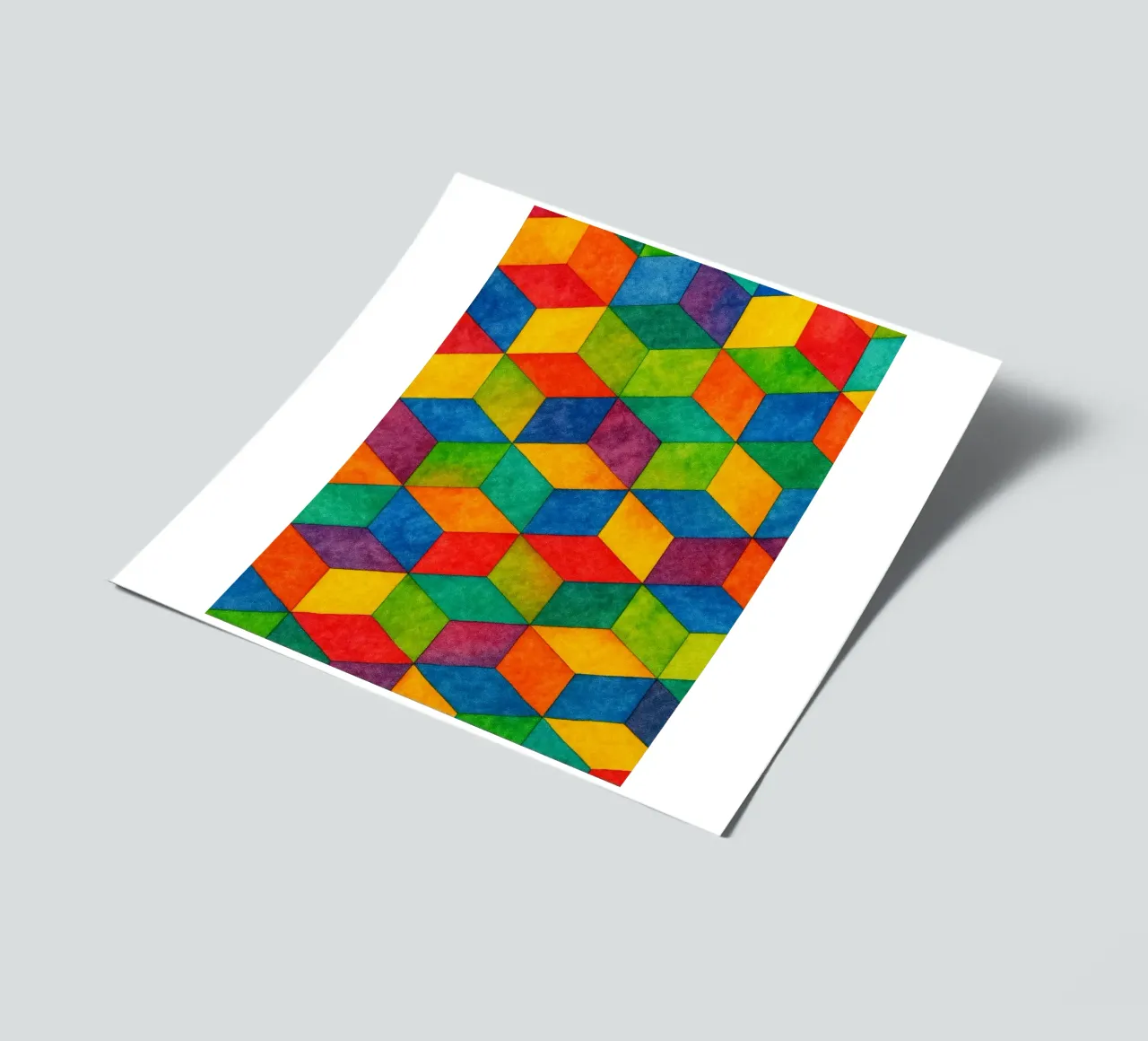 abstract geometric small hexagonal line sticker sheet by arkhanz