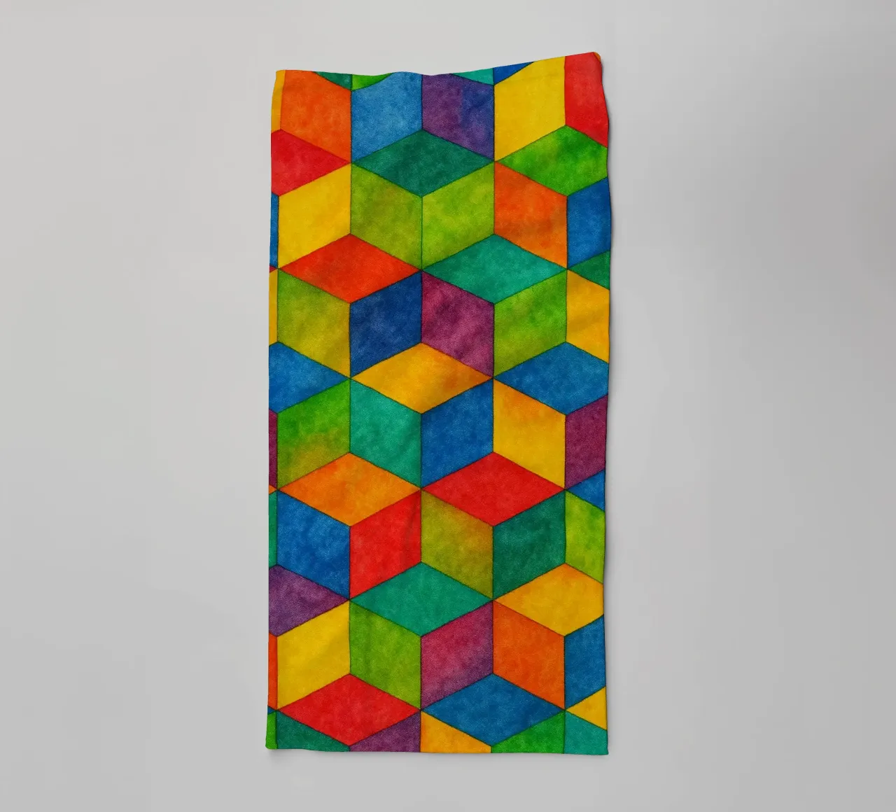 abstrakte geometrische kleine sechseckige Linie Handtuch von arkhanz