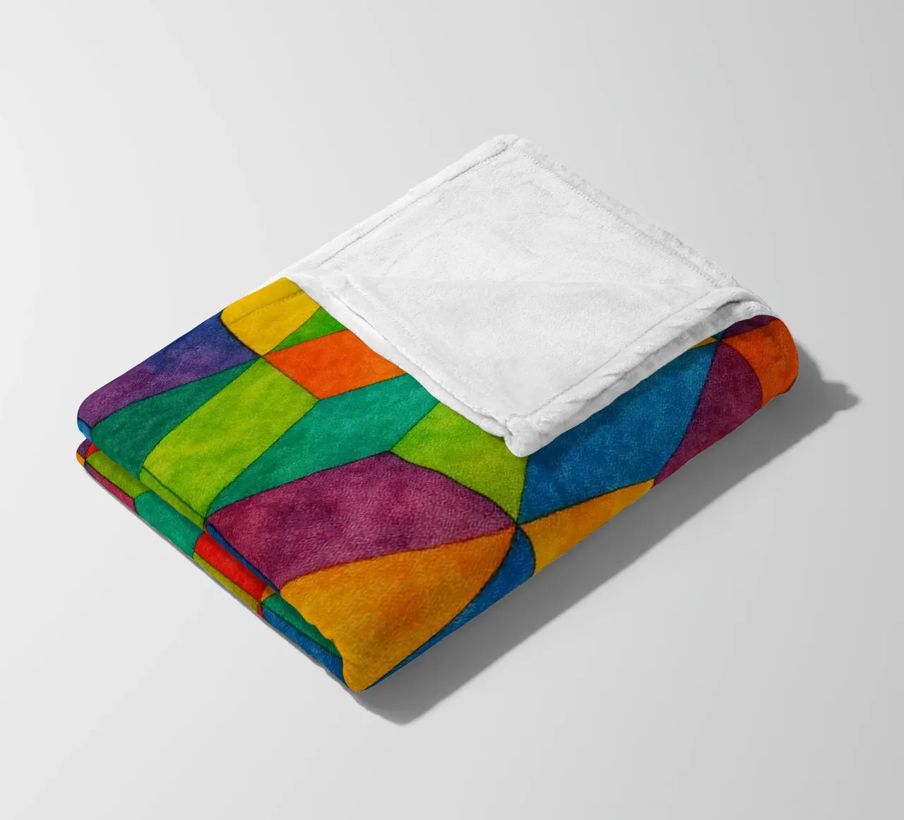 abstract geometric small hexagonal line fleece blanket by arkhanz