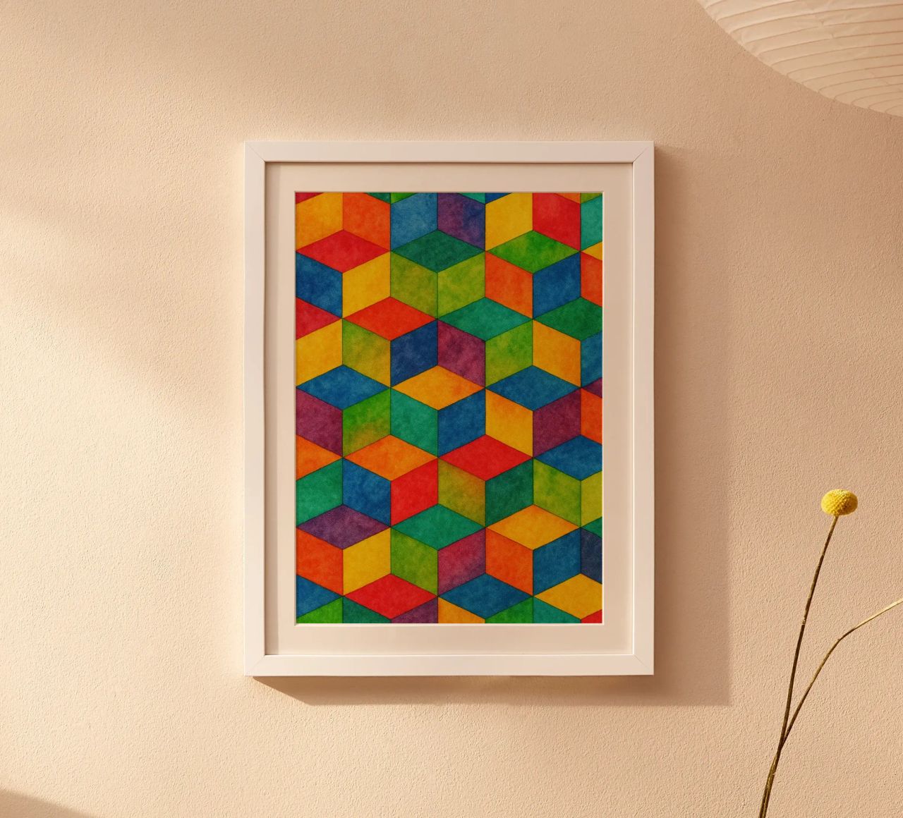 abstract geometric small hexagonal line hahnemühle by arkhanz