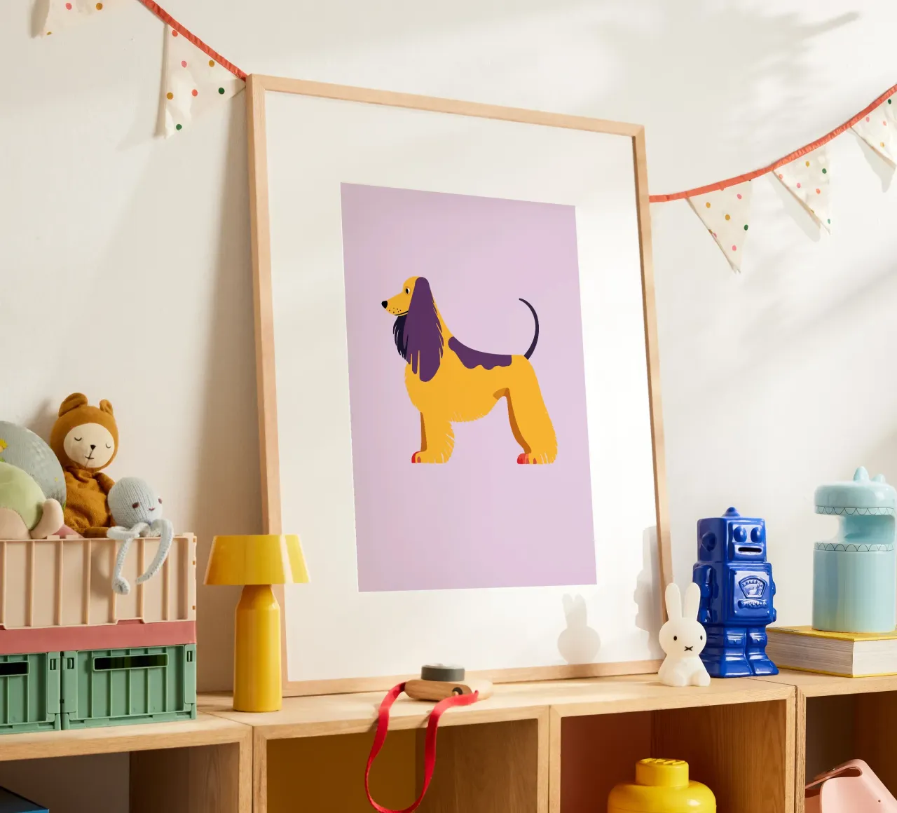 Afghanische Dogge poster con telaio in alluminio da DARIA IVANOVNA