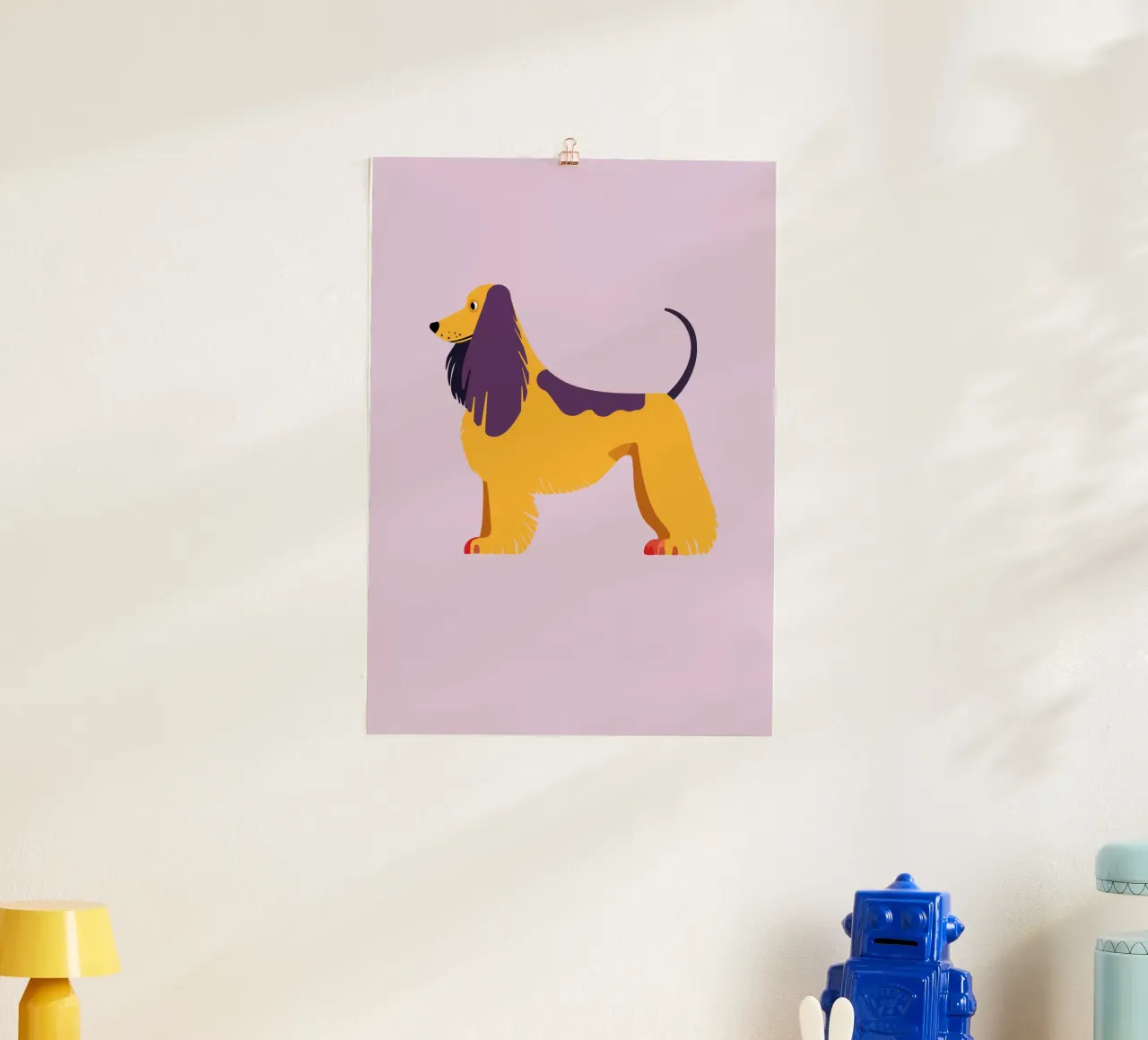 Afghanische Dogge poster con telaio in alluminio da DARIA IVANOVNA