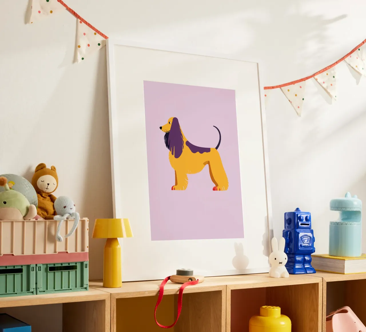 Afghanische Dogge poster con telaio in alluminio da DARIA IVANOVNA