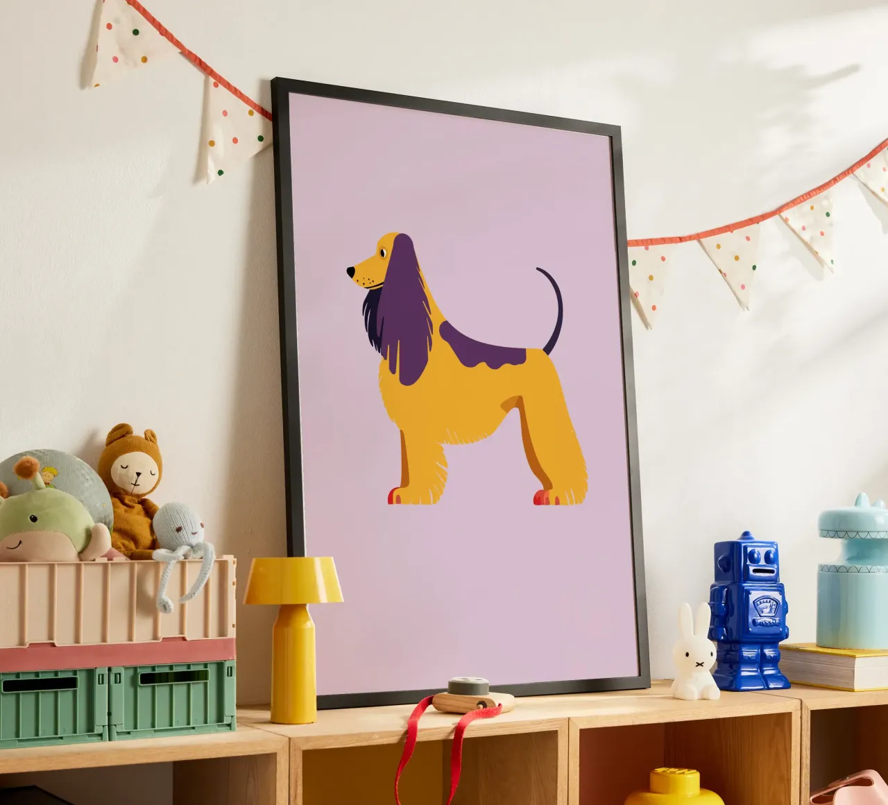 Afghanische Dogge poster con telaio in alluminio da DARIA IVANOVNA