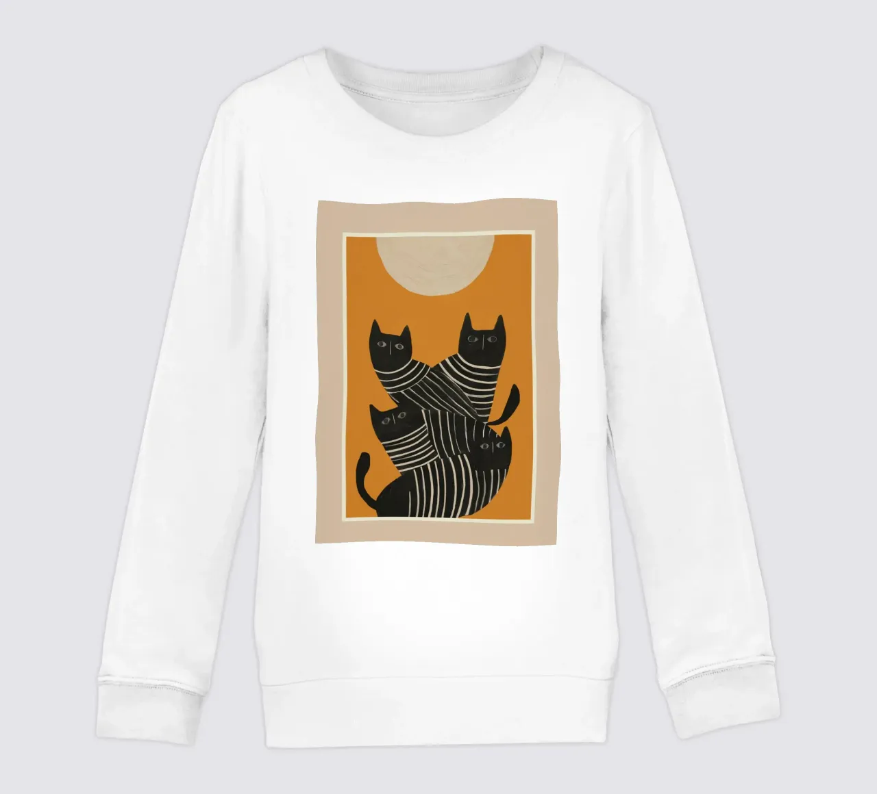 Abstract Black Cats felpa bambino da cityart