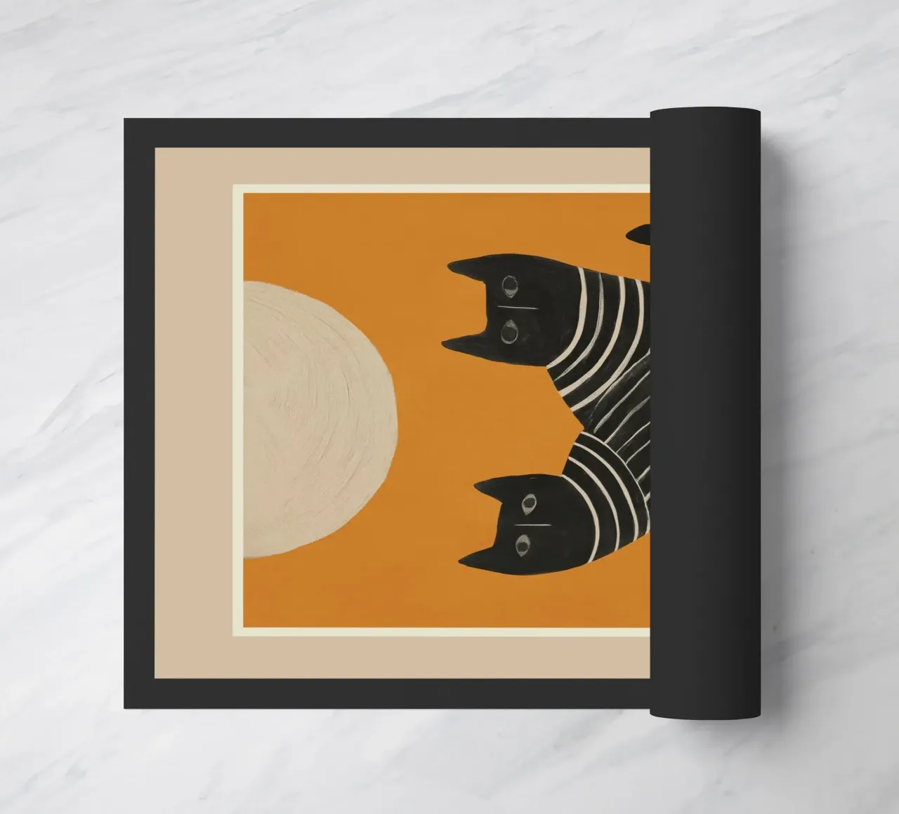 Abstract Black Cats zerbino da cityart