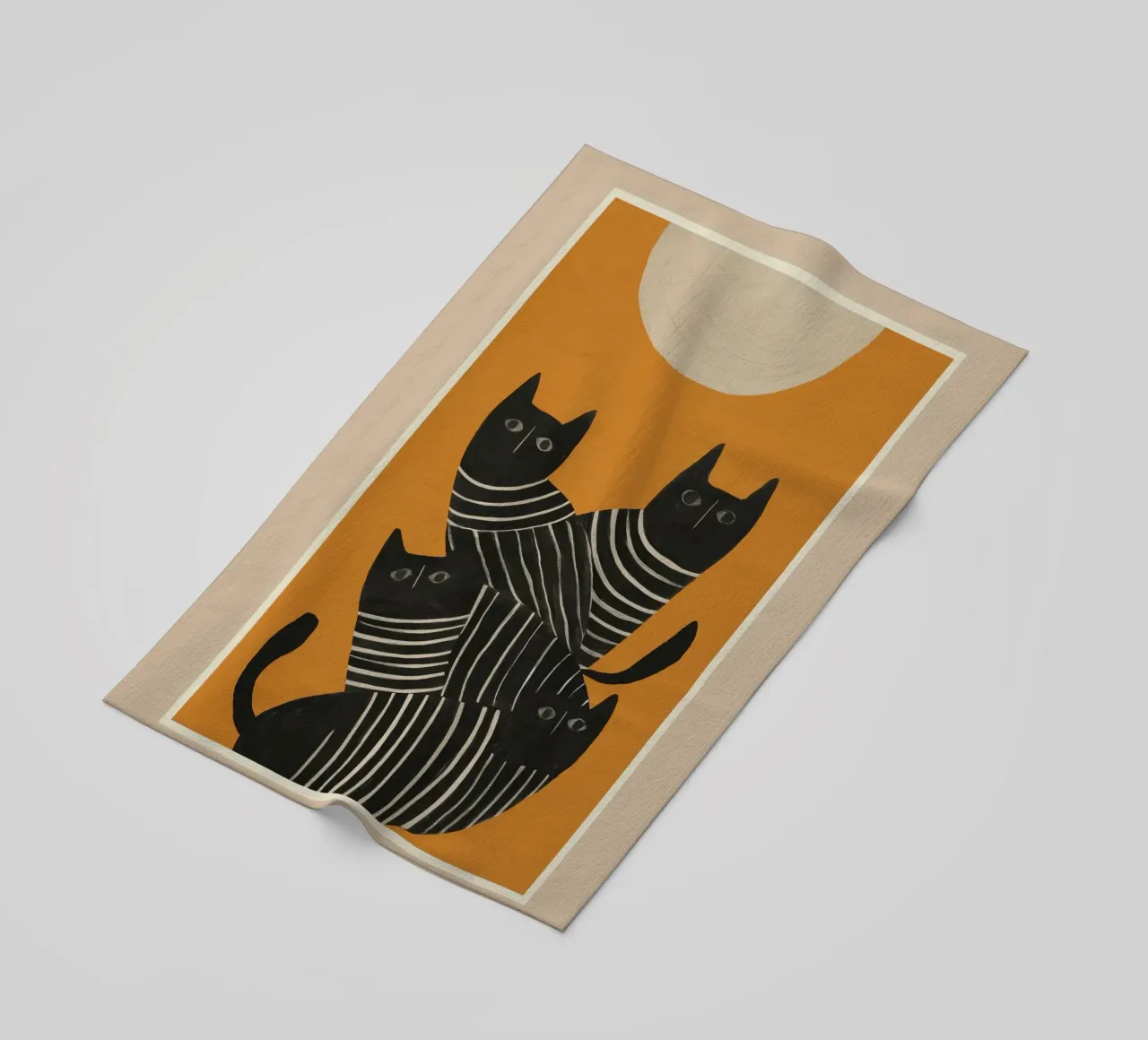 Abstract Black Cats telo mare da cityart