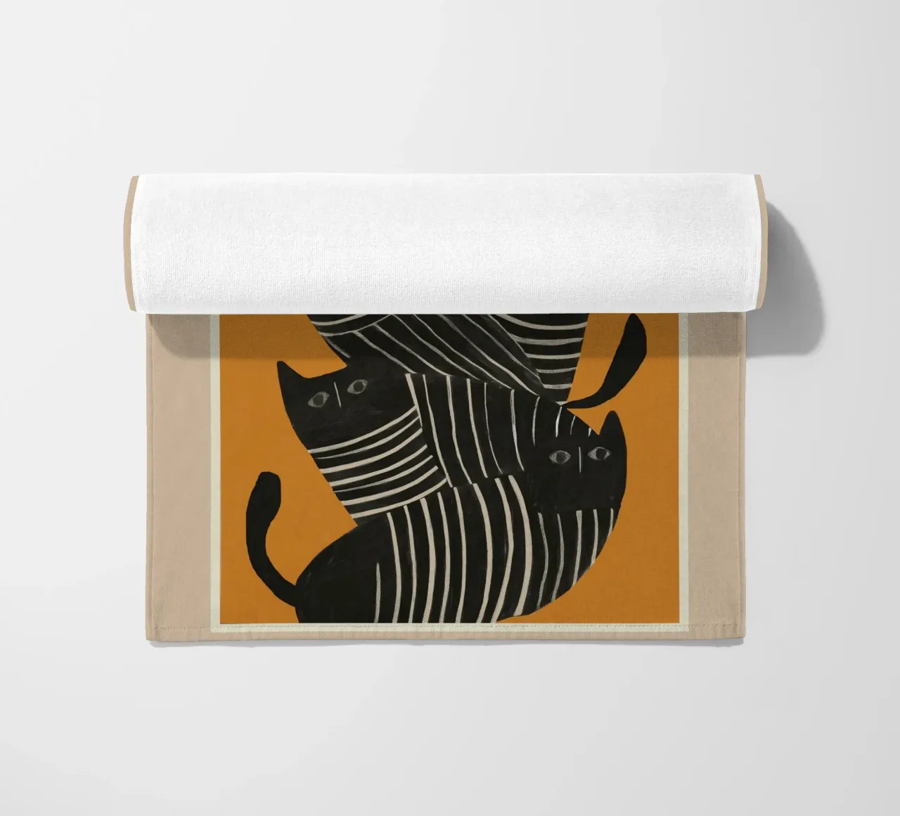 Abstract Black Cats telo mare da cityart