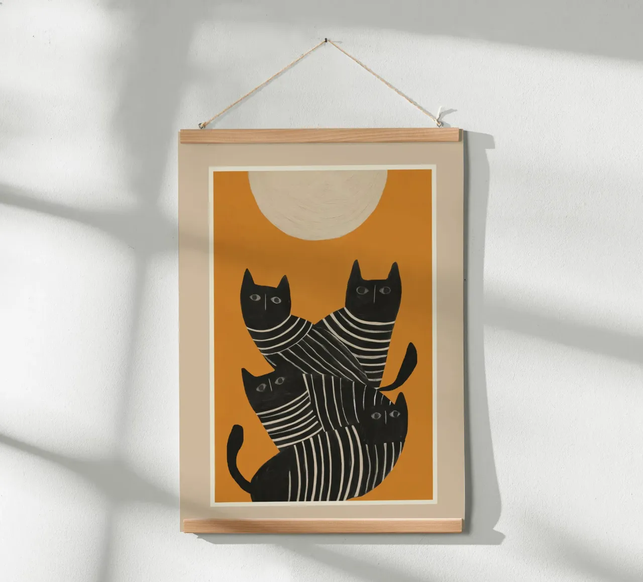 Abstract Black Cats carta hahnemühle da cityart