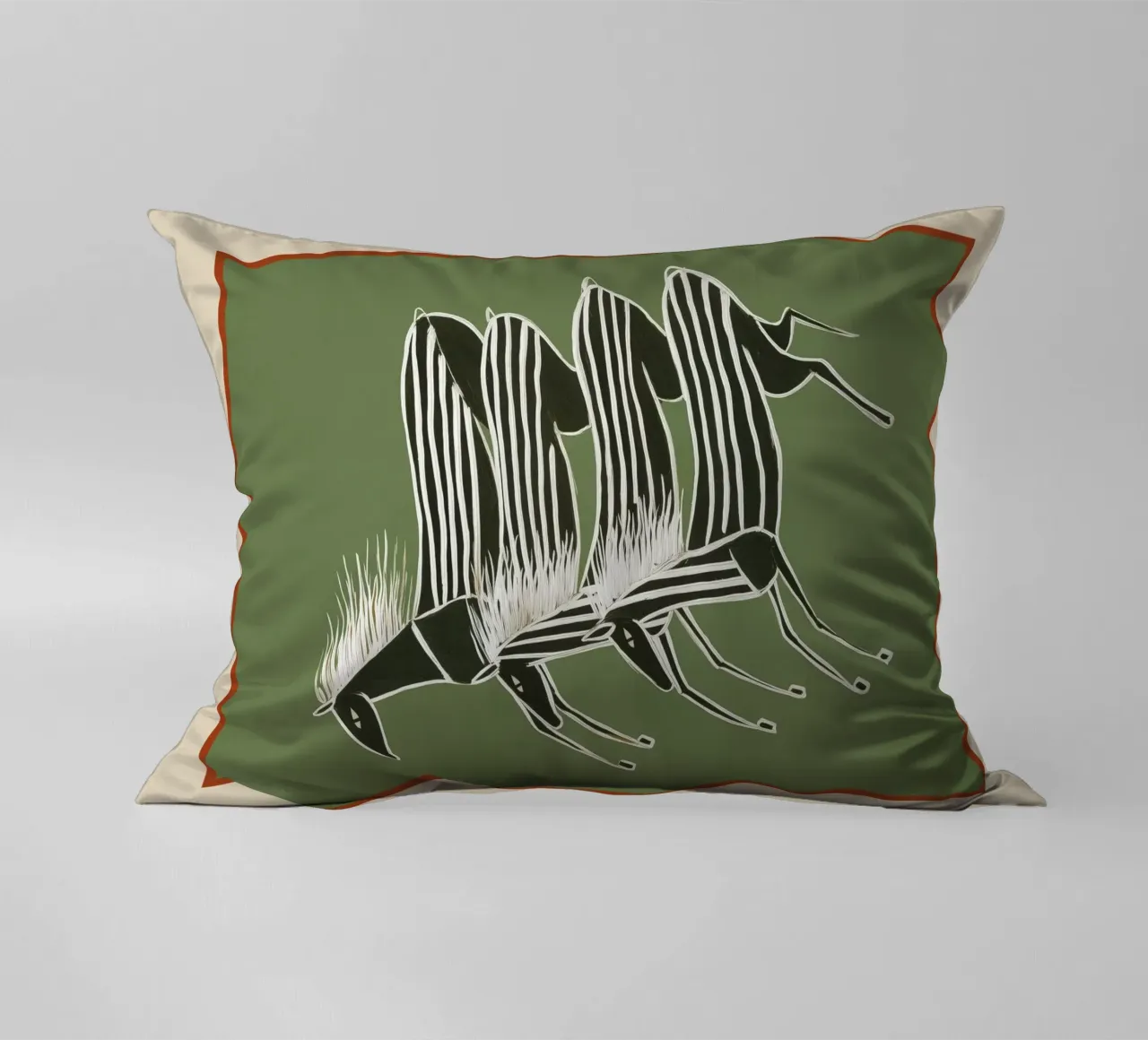 Horses in Stripes cuscino da cityart