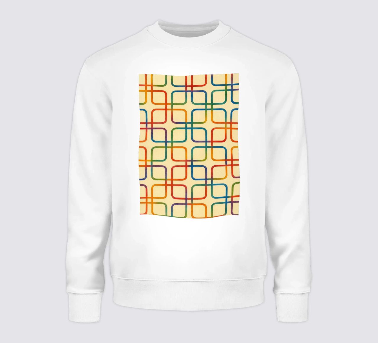 linea geometrica astratta quadrata colorfull felpa da arkhanz