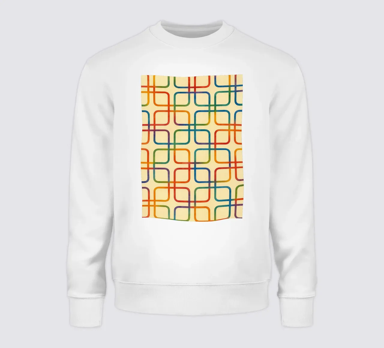 linea geometrica astratta quadrata colorfull felpa da arkhanz