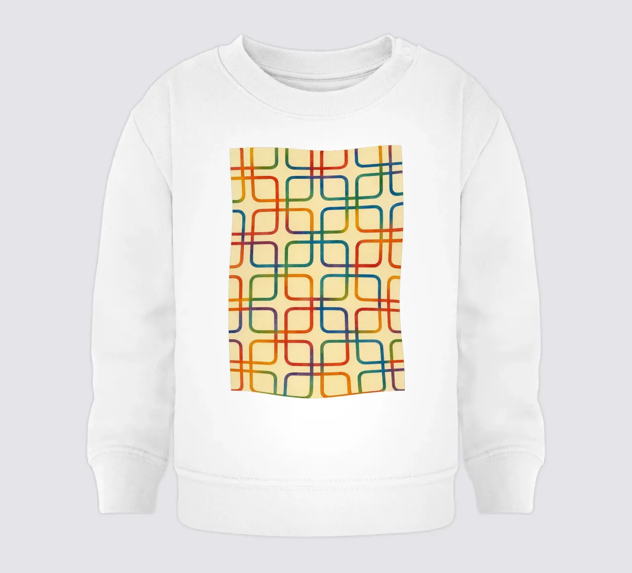 abstract geometrisch vierkant kleurvolle lijn baby sweatshirt van arkhanz