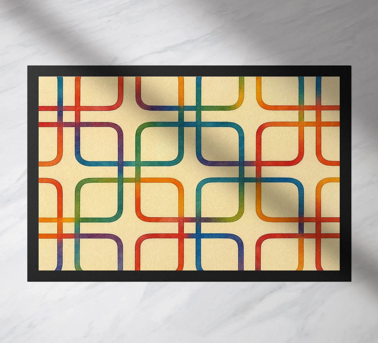 linea geometrica astratta quadrata colorfull zerbino da arkhanz