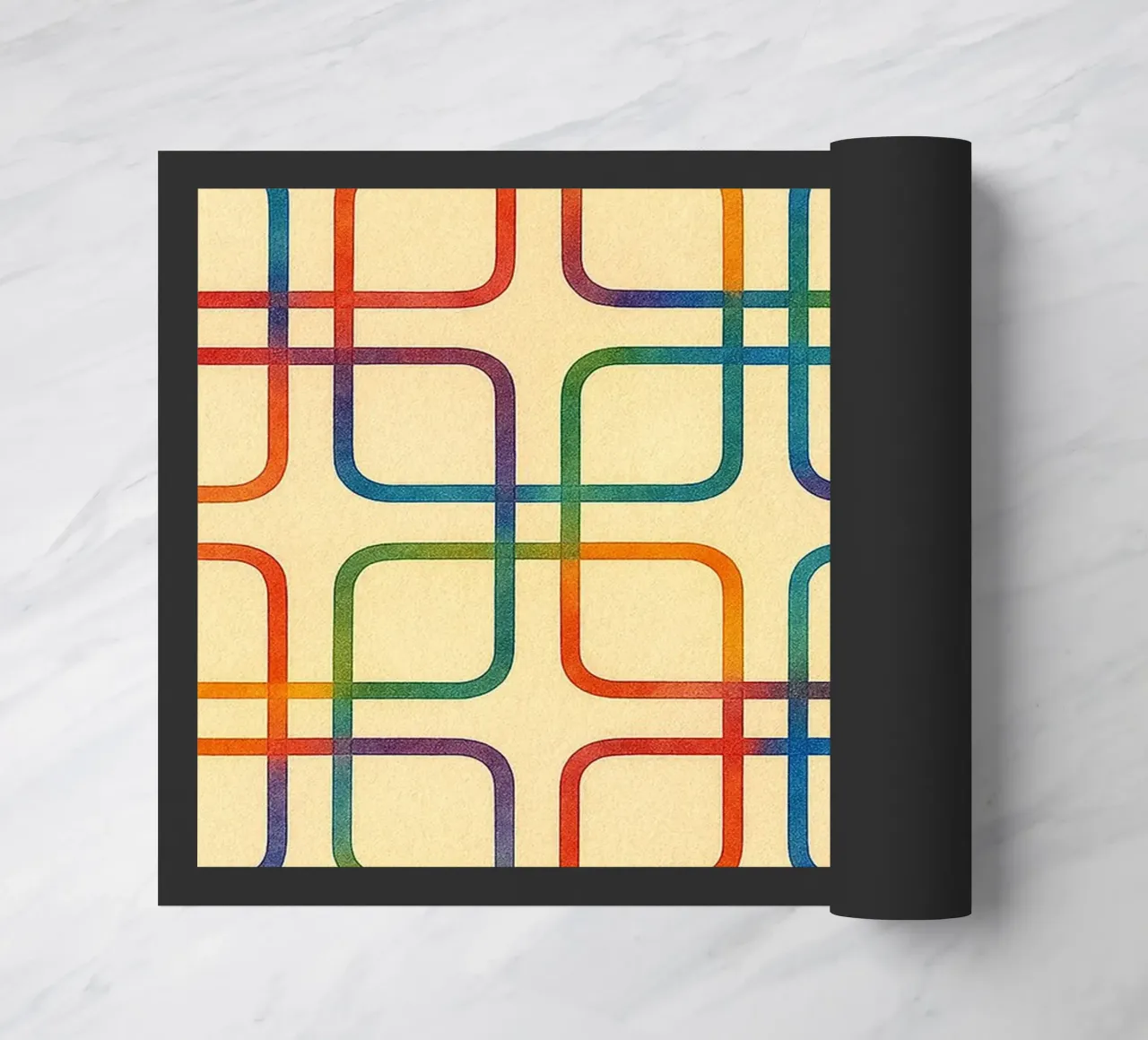 linea geometrica astratta quadrata colorfull zerbino da arkhanz