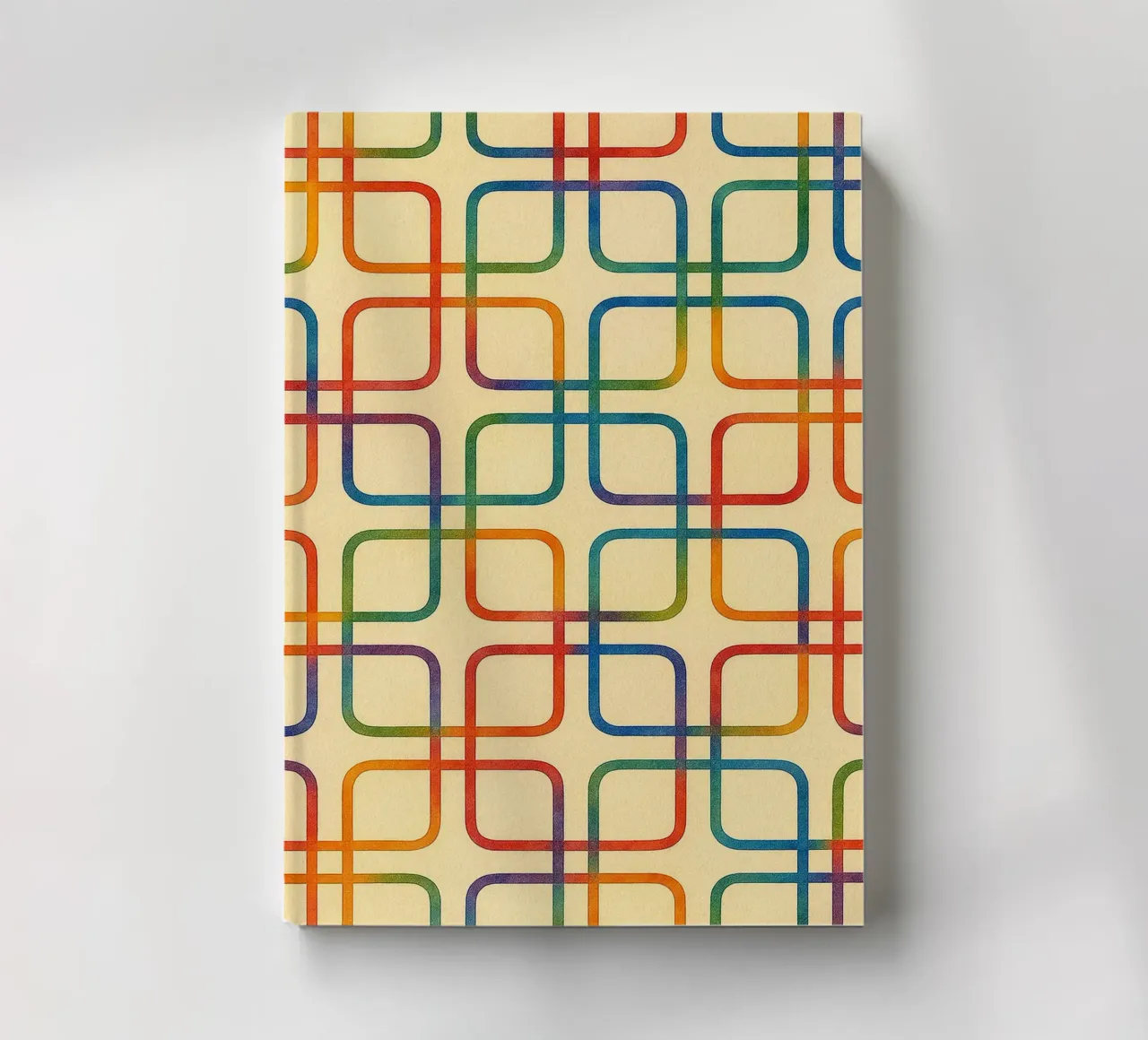 abstract geometric square colorfull line notebook by arkhanz