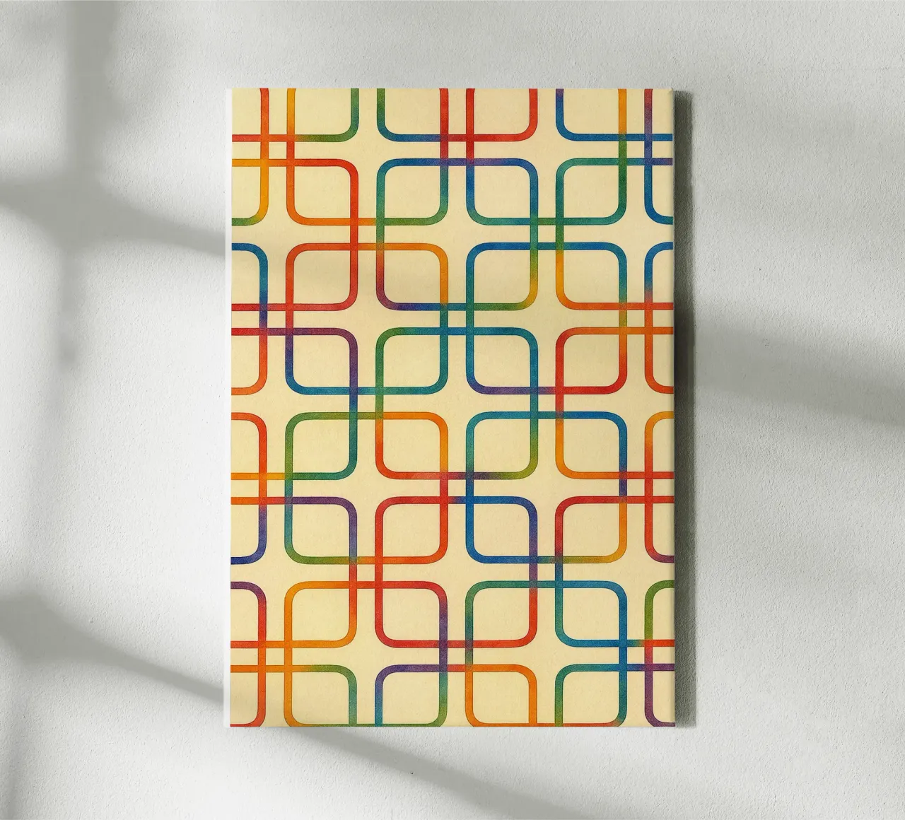 abstract geometric square colorfull line canvas by arkhanz