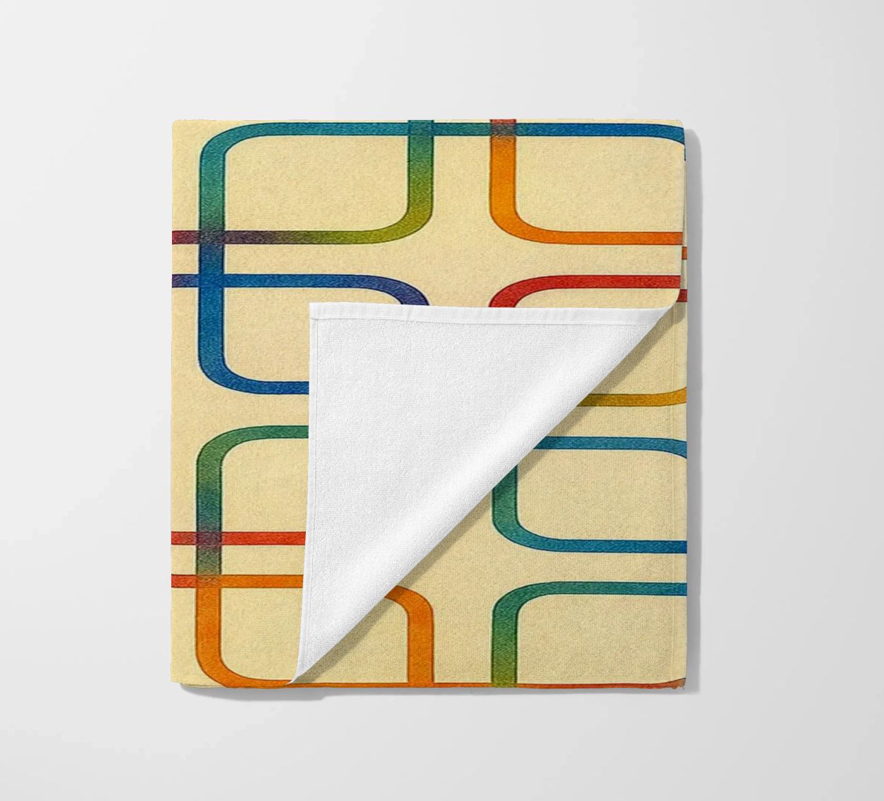 linea geometrica astratta quadrata colorfull telo mare da arkhanz