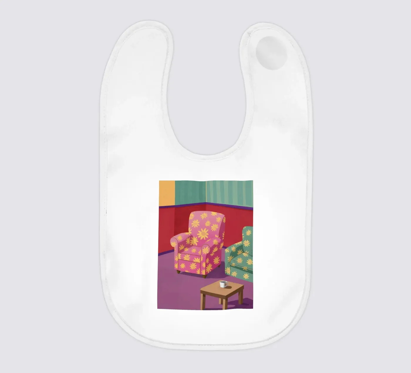Pastellfarbener Patchwork-Salon Babylätzchen von Tiga Bersama