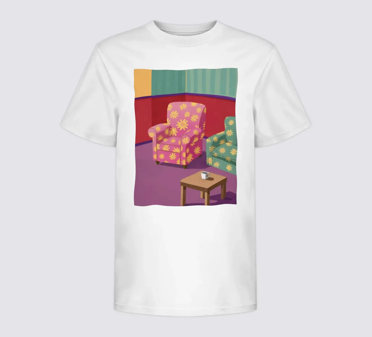 Salotto Patchwork Pastello t-shirt bambini da Tiga Bersama