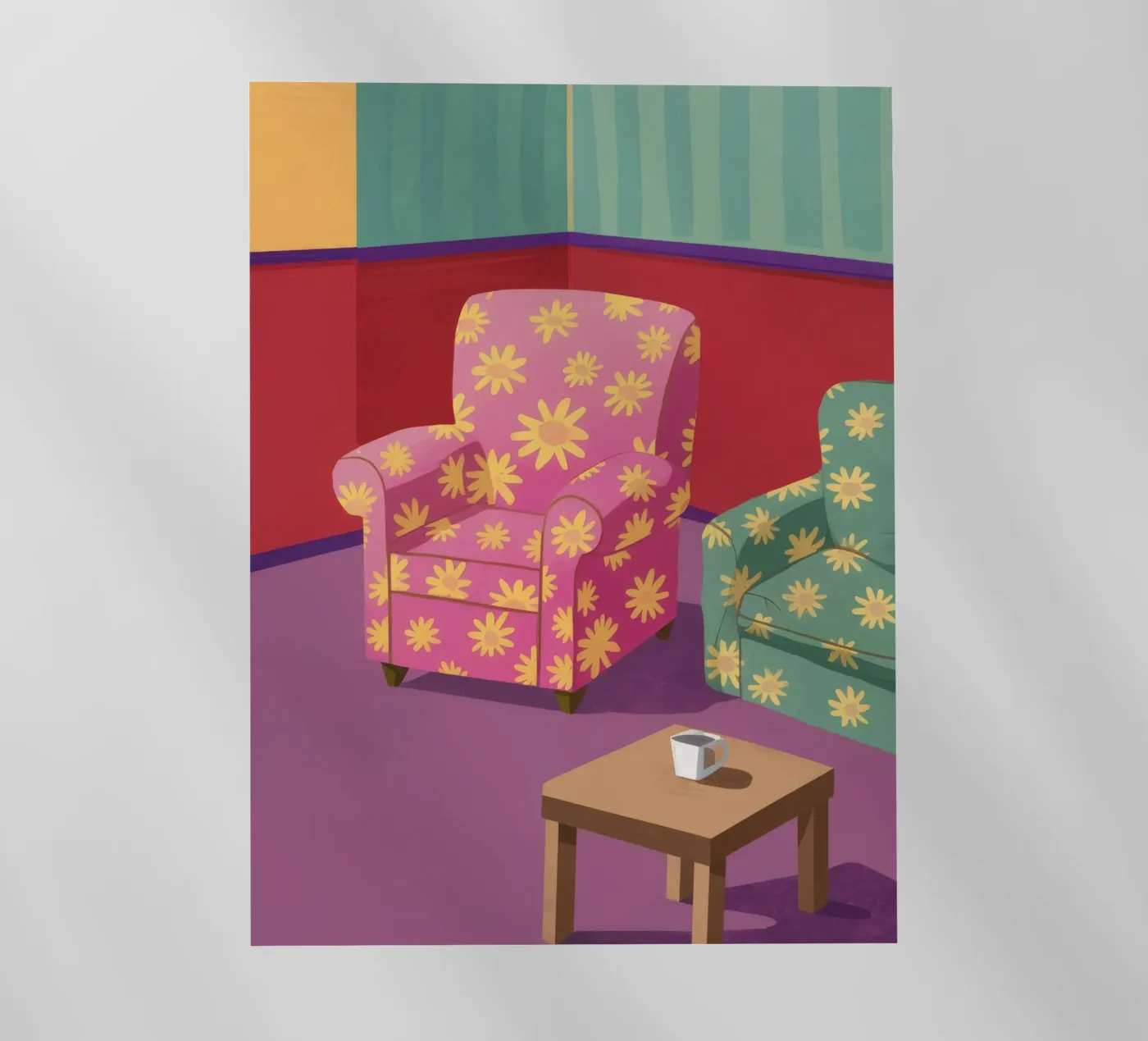 Salotto Patchwork Pastello pellicola backlit da Tiga Bersama