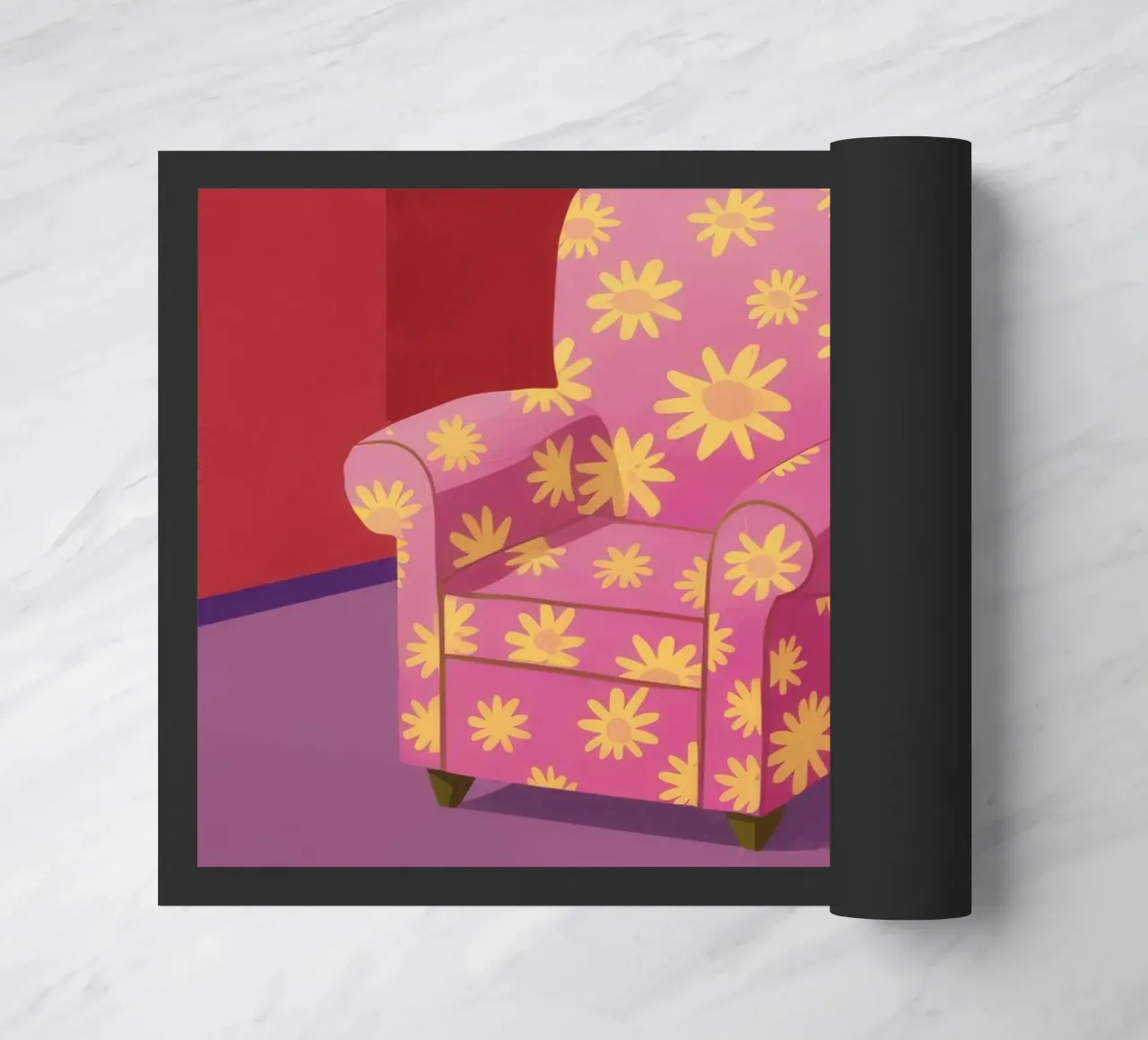 Pastel Patchwork Parlor doormat by Tiga Bersama