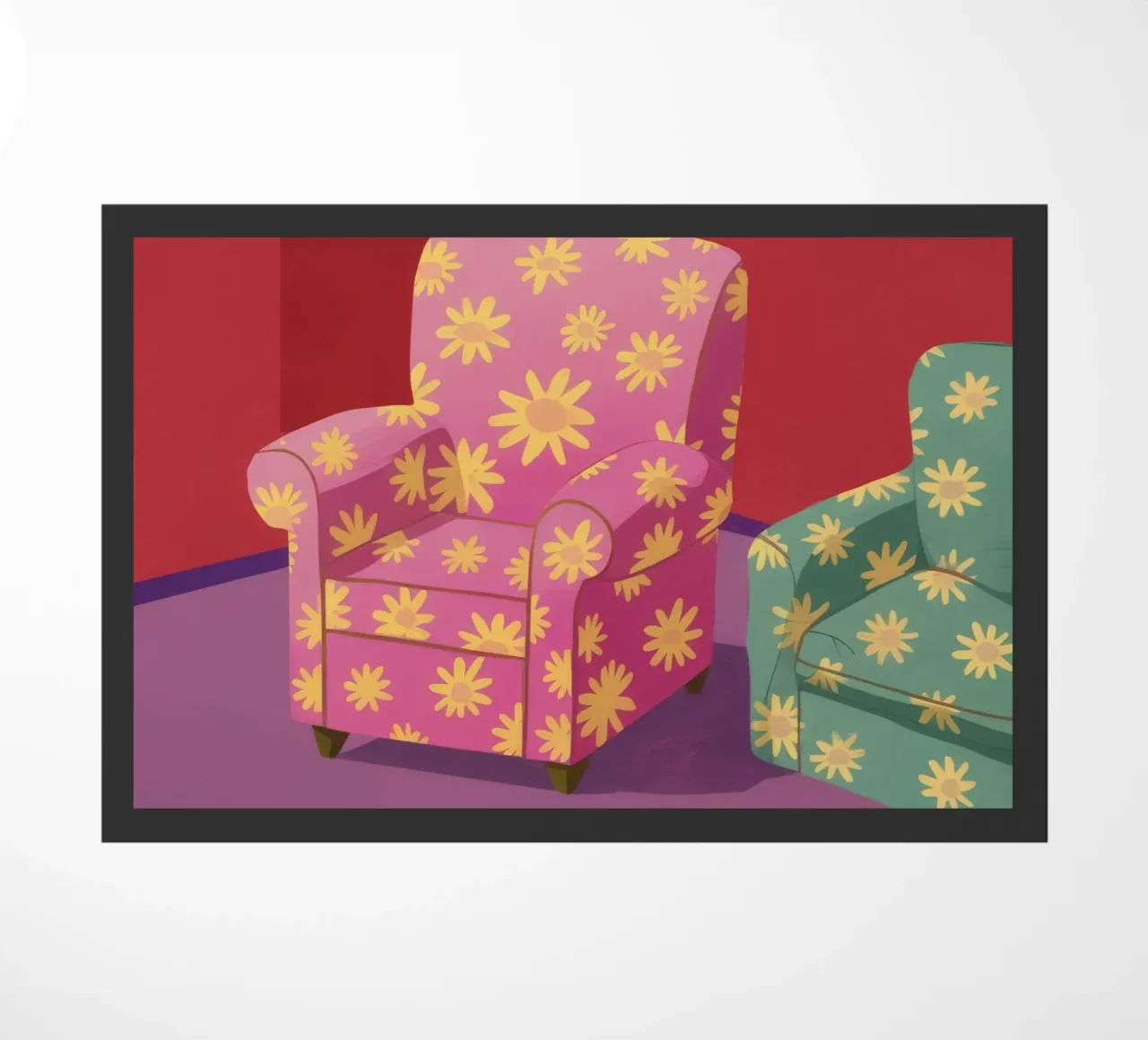 Pastel Patchwork Parlor doormat by Tiga Bersama