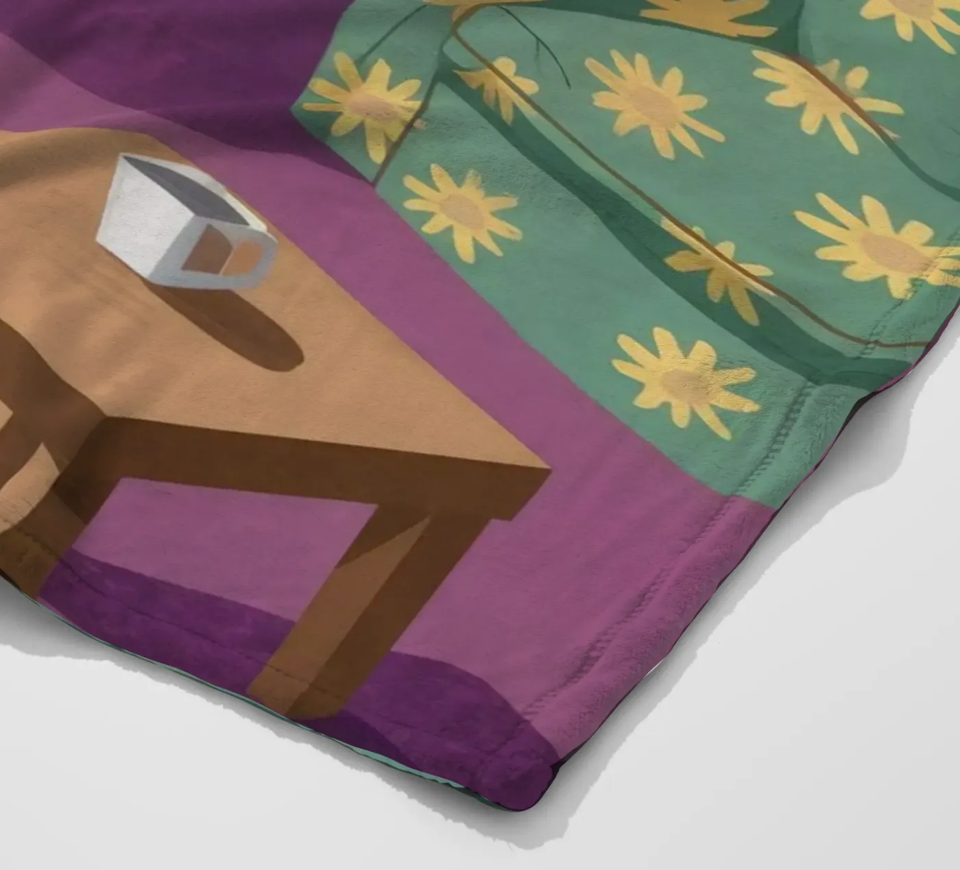 Pastel Patchwork Parlor fleece blanket by Tiga Bersama