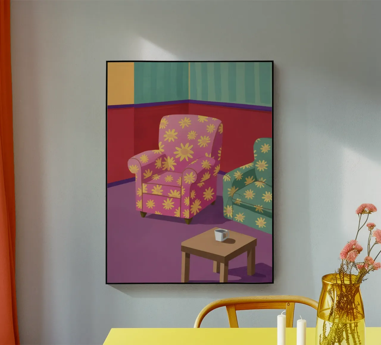 Pastel Patchwork Parlor acrylic glass by Tiga Bersama