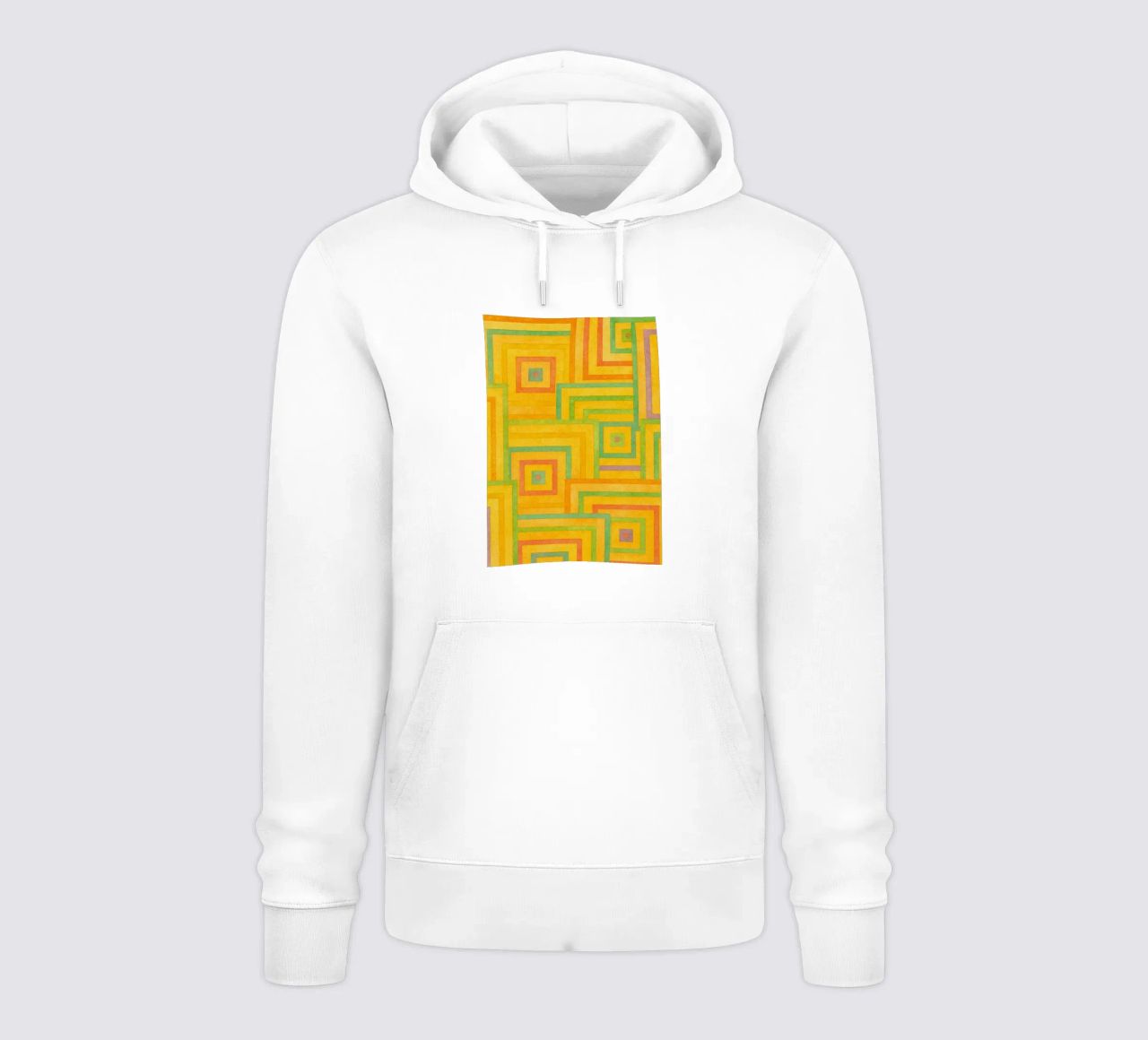 linea geometrica astratta quadrata felpa con cappuccio da arkhanz
