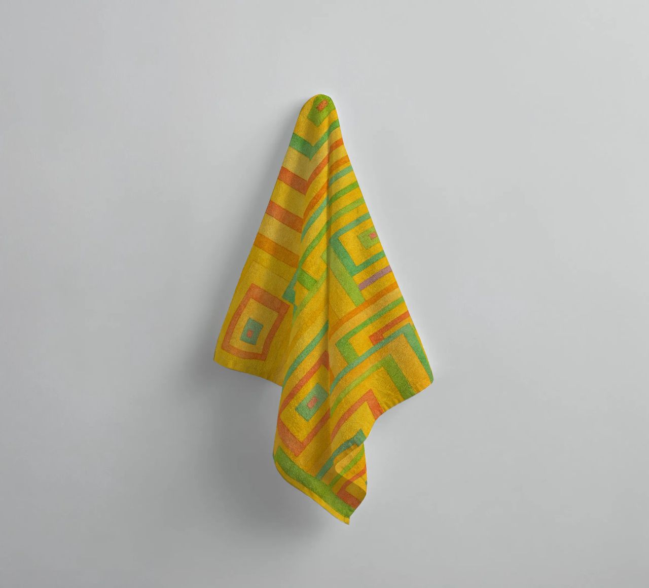 abstract geometric square line towel by arkhanz