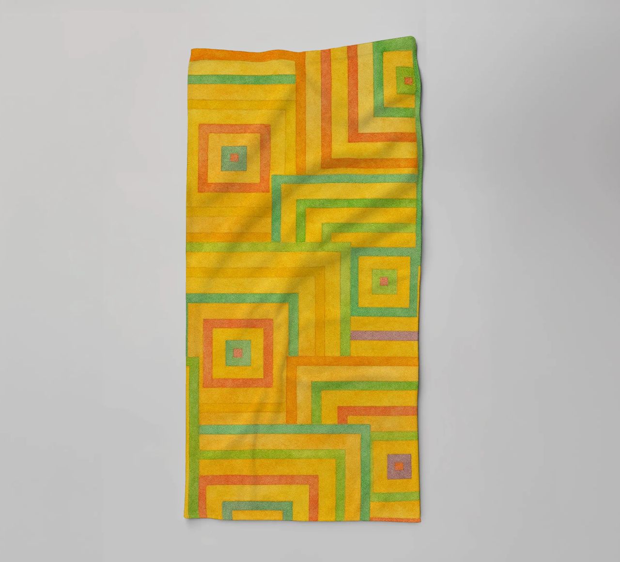 abstract geometric square line towel by arkhanz