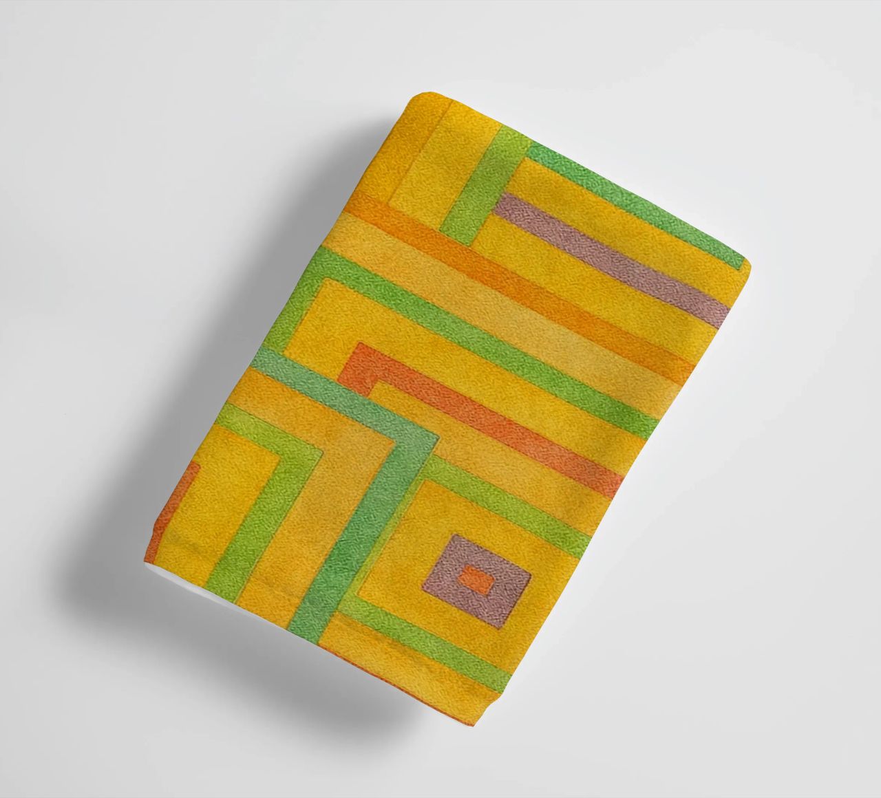 abstract geometric square line towel by arkhanz