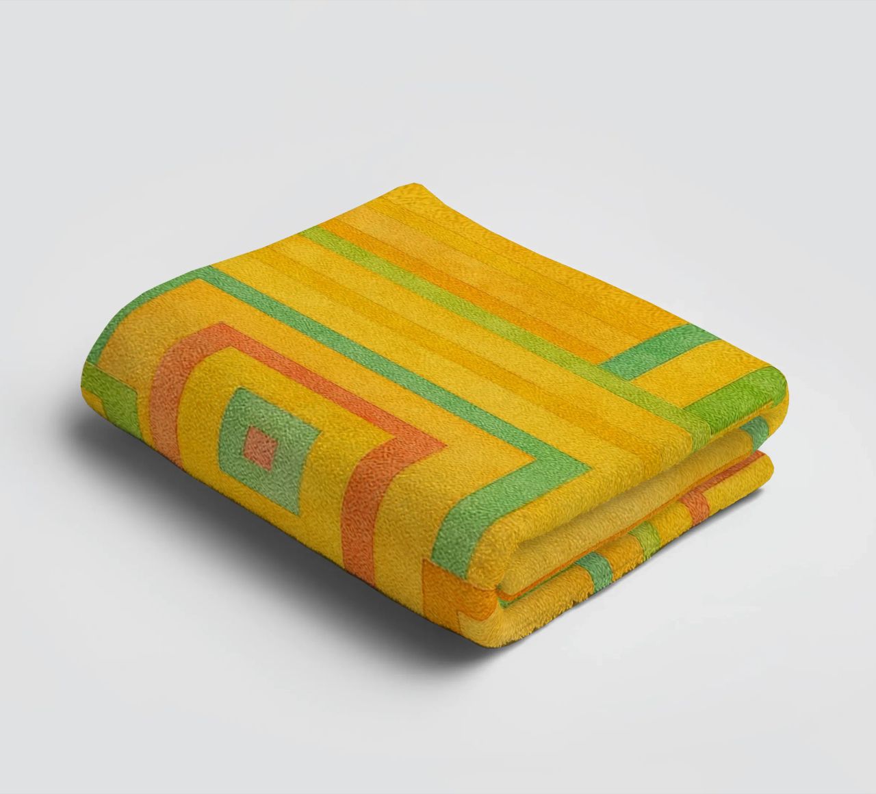 abstract geometric square line towel by arkhanz